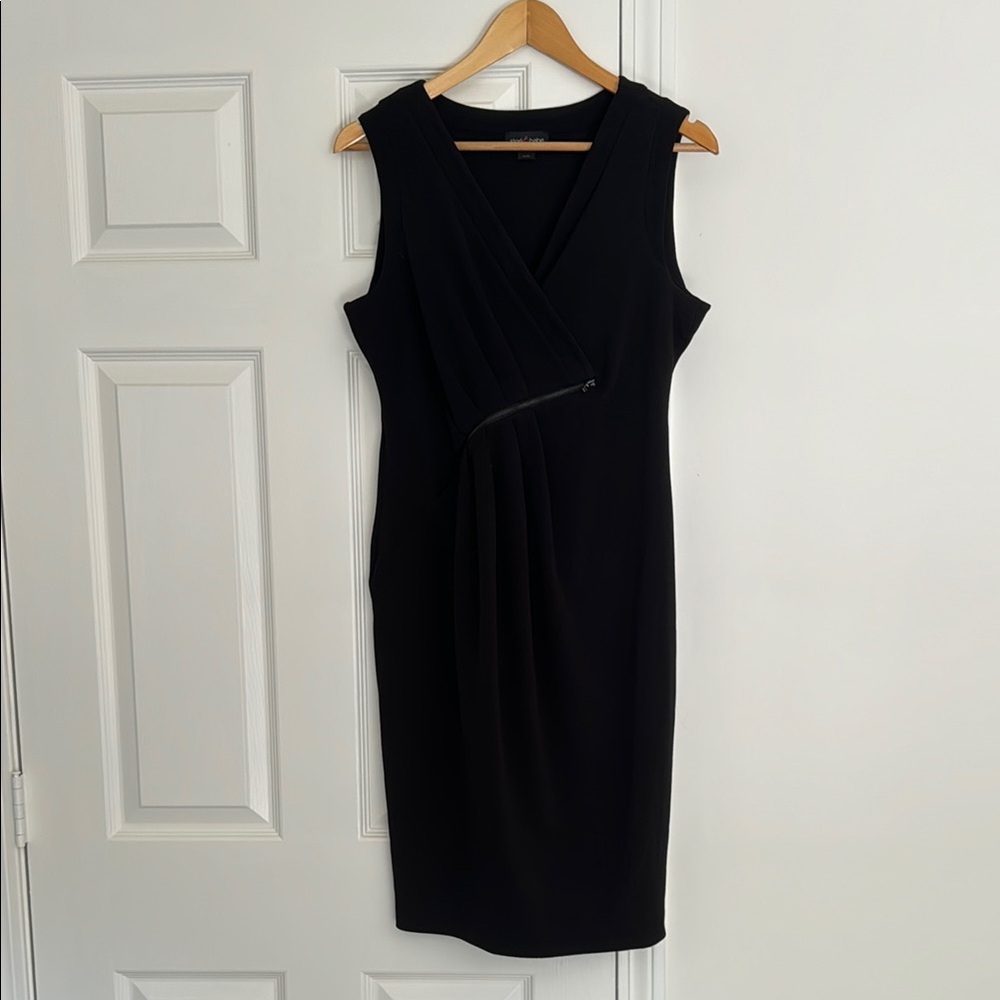 Maternity- Elegant Black Sleeveless Dress